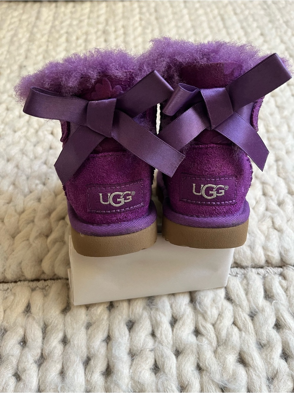 UGG Infant Mini Purple Bow Boot | infant 6 large